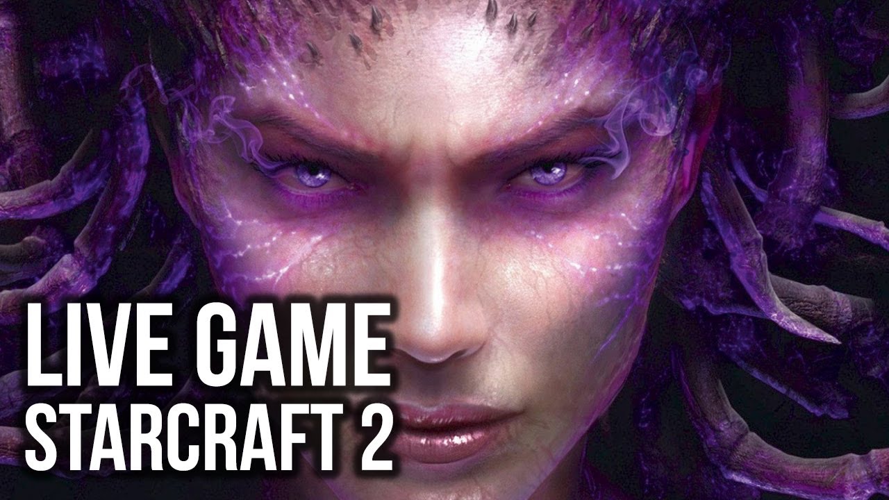 Zerg versus Protoss Live Game (StarCraft 2 Heart of the Swarm) gaming logo