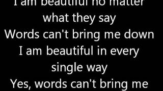 Video voorbeeld van "Beautiful christina aguilera lyrics"