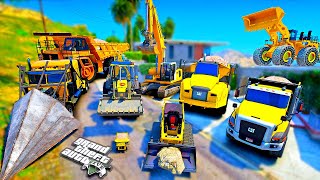 GTA 5 Stealing Construction Vehicles: Join Franklin on a Thrilling Adventure (Real Life Cars #78)