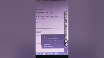 how to enable Spatial sound in windows