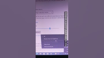 how to enable Spatial sound in windows