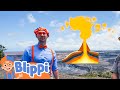 Blippi&#39;s Volcano Adventure | T-Rex Ranch Adventures | Kids Songs | Moonbug Kids