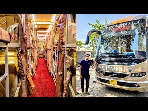 Kolkata to Siliguri Volvo Sleeper Bus | SHYAMOLI PARIBAHAN | #Volvo Veera B11R Full Sleeper Journey