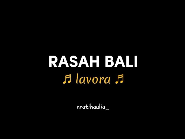 RASAH BALI - Lavora class=