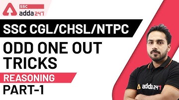 Odd One Out | Tricks (Part 1) | CHSL | NTPC | SSC CGL Special Class