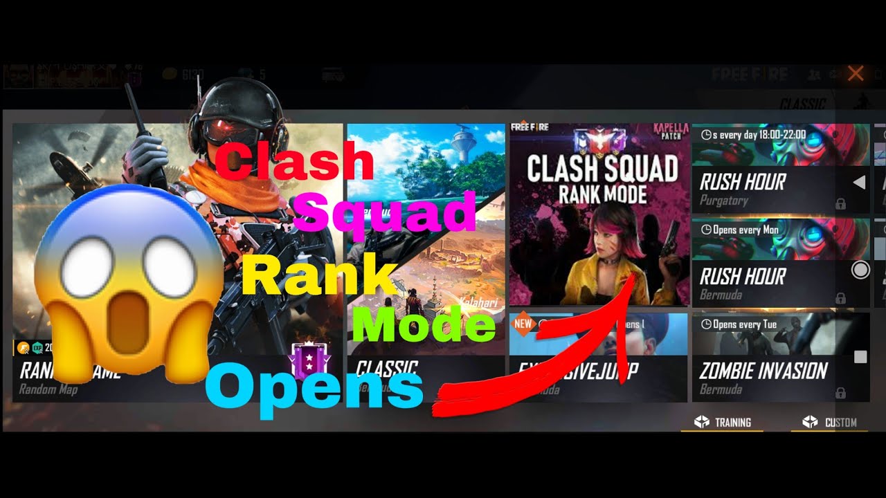 How to open Clash Squad Rank Mode By Free Fire Legends 🤩🤩😍🤩 - YouTube