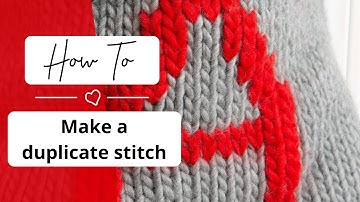 How to duplicate stitch