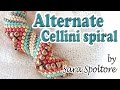 Alternate Cellini spiral tutorial - How to make a zig zag Cellini spiral - Peyote stitch Beading
