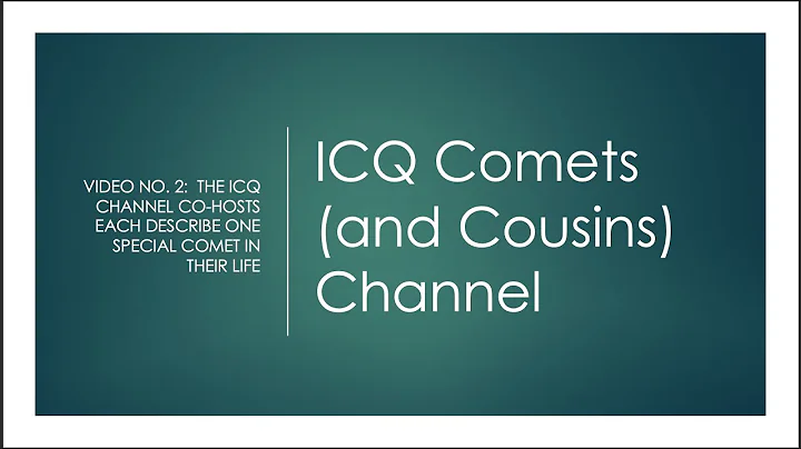 ICQ Comets (and Their Cousins):  The Co-Hosts disc...