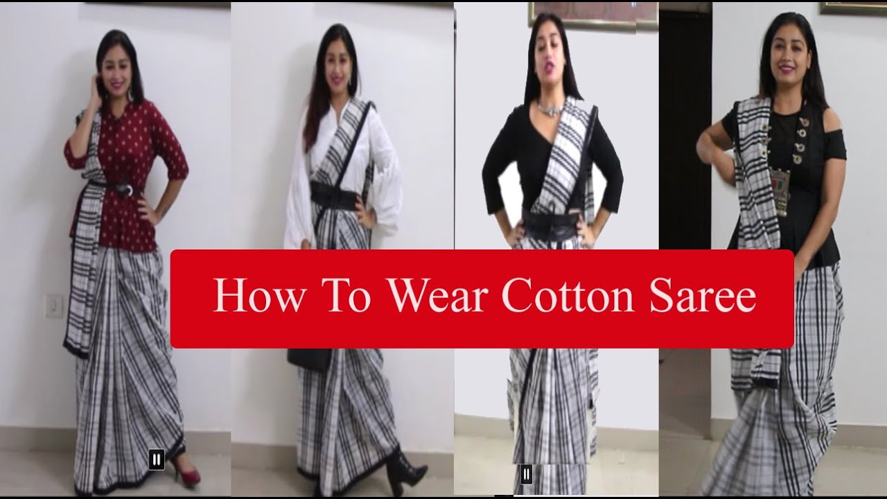 How to Wear a Cotton Saree Perfectly Different Modern Blouse Styles