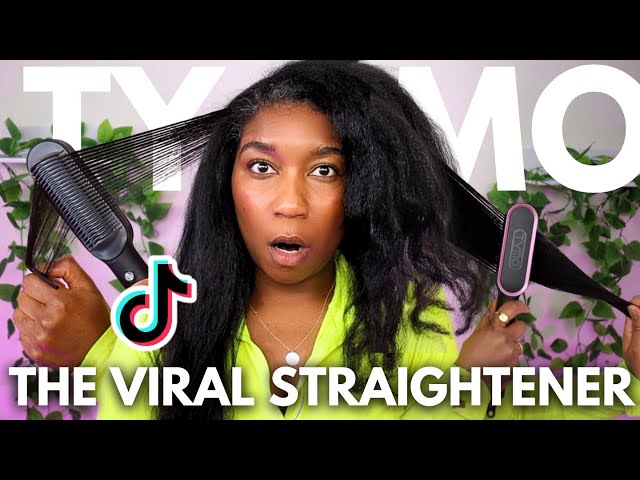 I Bought The Viral TikTok Tymo Straightening Brush! Review Type 4 Natural Hair class=