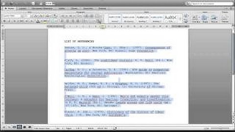 How to sort alphabetically your list of references in Microsoft Word