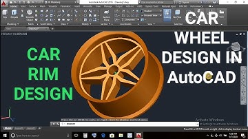 CAR RIM DESIGN IN AUTOCAD | CAR WHEEL DESIGN TUTORIAL IN HINDI