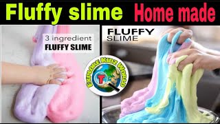 How to make FLUFFY SLIME at home | home made slime Explore Kids Worldfun learning activity for kids