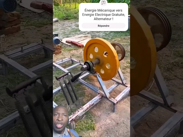 Énergie Mécanique vers Energie Electrique Gratuite, Alternateur ! #machine #shortsfeed #freeenergy