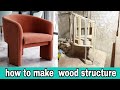 how to make wood structure of arm rest chair