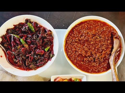how to make ethiopian fasting food የፆም ምግብ አሰራር ድፍንምስር ቀይስር ጎመን ሁለት አይነት