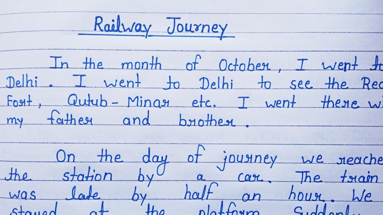 essay on railway journey for class 10