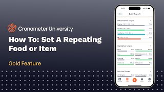 How To: Set A Repeating Food or Item (Gold Feature)
