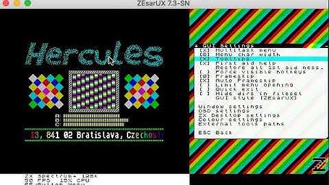 ZEsarUX emulator - GUI styles + ZX Desktop