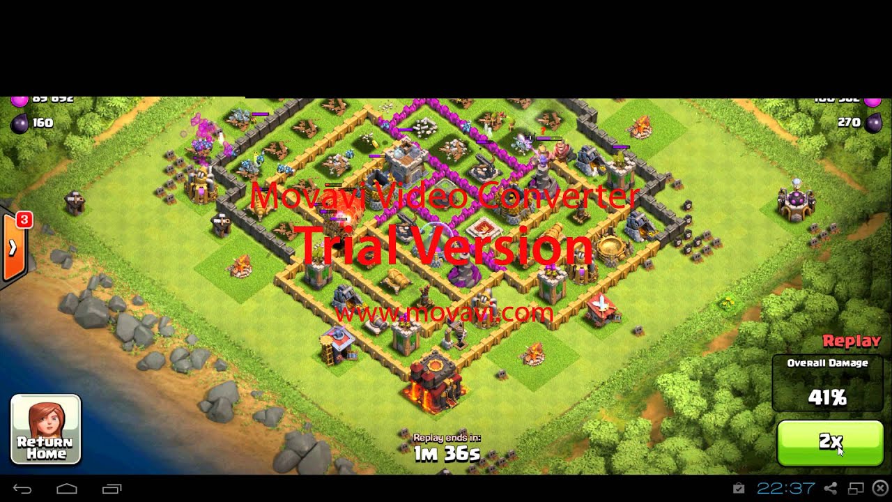 Clash Of Clans Balloon + Minion + Archer Full Raid YouTube