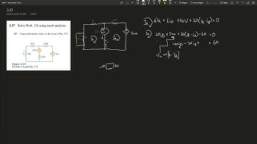 3.37 Solve Prob. 3.8 using mesh analysis.
