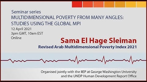 Revised Arab Multidimensional Poverty Index 2021 feat. Sama El Hage Sleiman