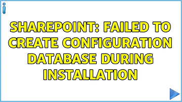Sharepoint: Failed to create configuration database during installation