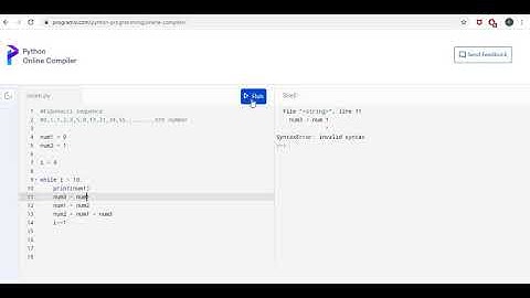 Fibonacci Sequence: More on While Loop in python