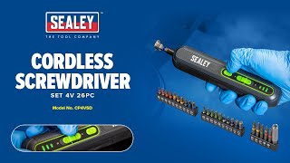 Sealey CP4VSD Cordless Screwdriver | 4V Lithium Compact Driver with Torque Control & LED Light