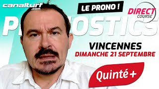 Pronostic Quinté Et Des Courses Pmu Du Dimanche 21 Septembre 2025 - Partenariat Avec