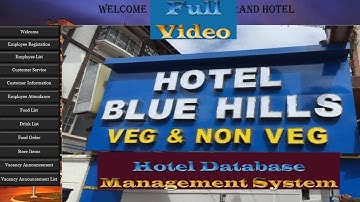 Hotel Database Management System Using MS ACCESS Full Video