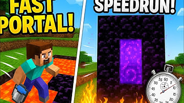 Minecraft Speedrun Portal Tutorial 🔥 | How to Make Nether Portal with Lava Pool Fast (2025 Guide)