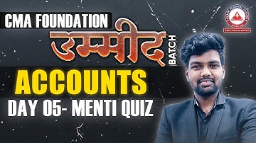 CMA Foundation- Accounts Day 05 | UMEED Batch | Akash Agarwal Classes