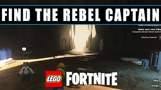 Fortnite Lego Star Wars how to meet Captain Bravara in the cave at the Rebel Outpost