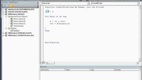 VBA Excel CountIf Function in VBA Code