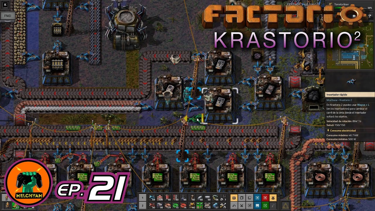 FACTORIO 1.1 KRASTORIO 2 // EP. 21 - UN EMPANADO DANDO VUELTAS - YouTube