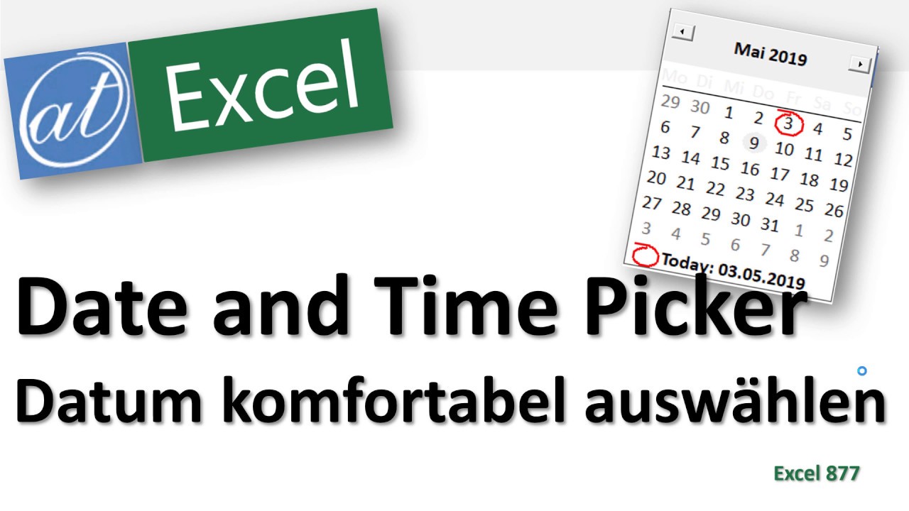  Update Date and Time Picker - Excel - Datum komfortabel auswählen