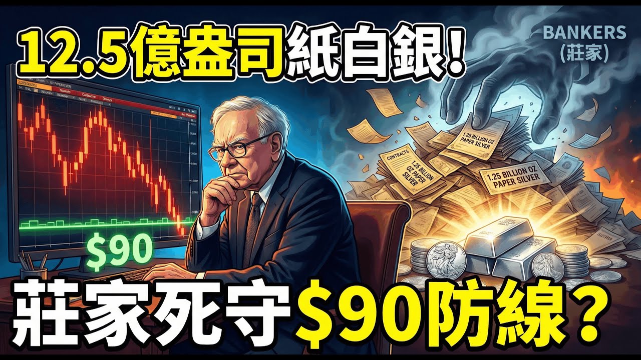 單日狂砸12.5億盎司紙白銀！莊家為何在收盤前拼死鎮壓$90防線？ 