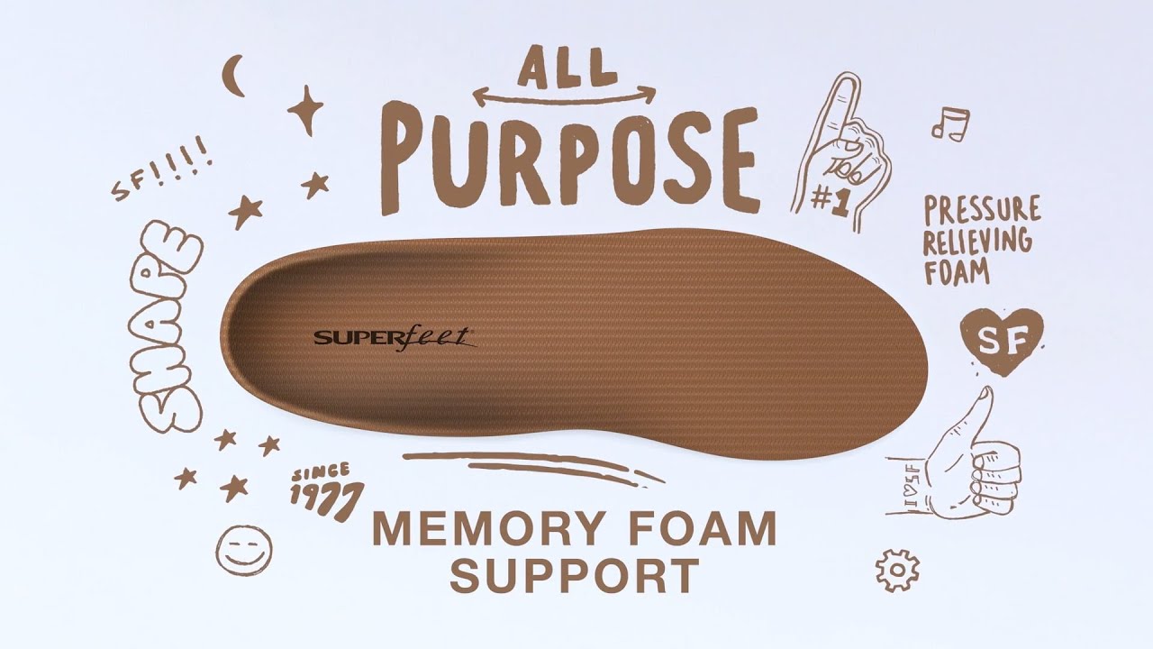Superfeet® All-Purpose Memory Foam Support Insoles