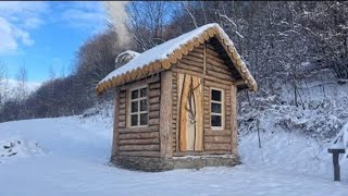 🌲 Surviving Alone & Building a Wooden House in the Wild 🏡⛰️ @Alone_with_nature_vova
