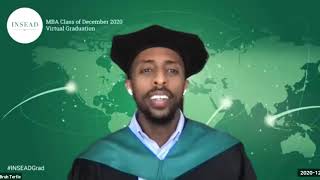 Bruh Terfie, INSEAD MBA Class of December 2020 Graduation Ceremony Valedictorian Speaker