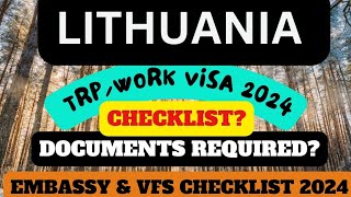 Documents Checklist for Lithuania TRP/Work Visa 2024. Don't miss. Your Visa Mate. YouTube. Lithuania