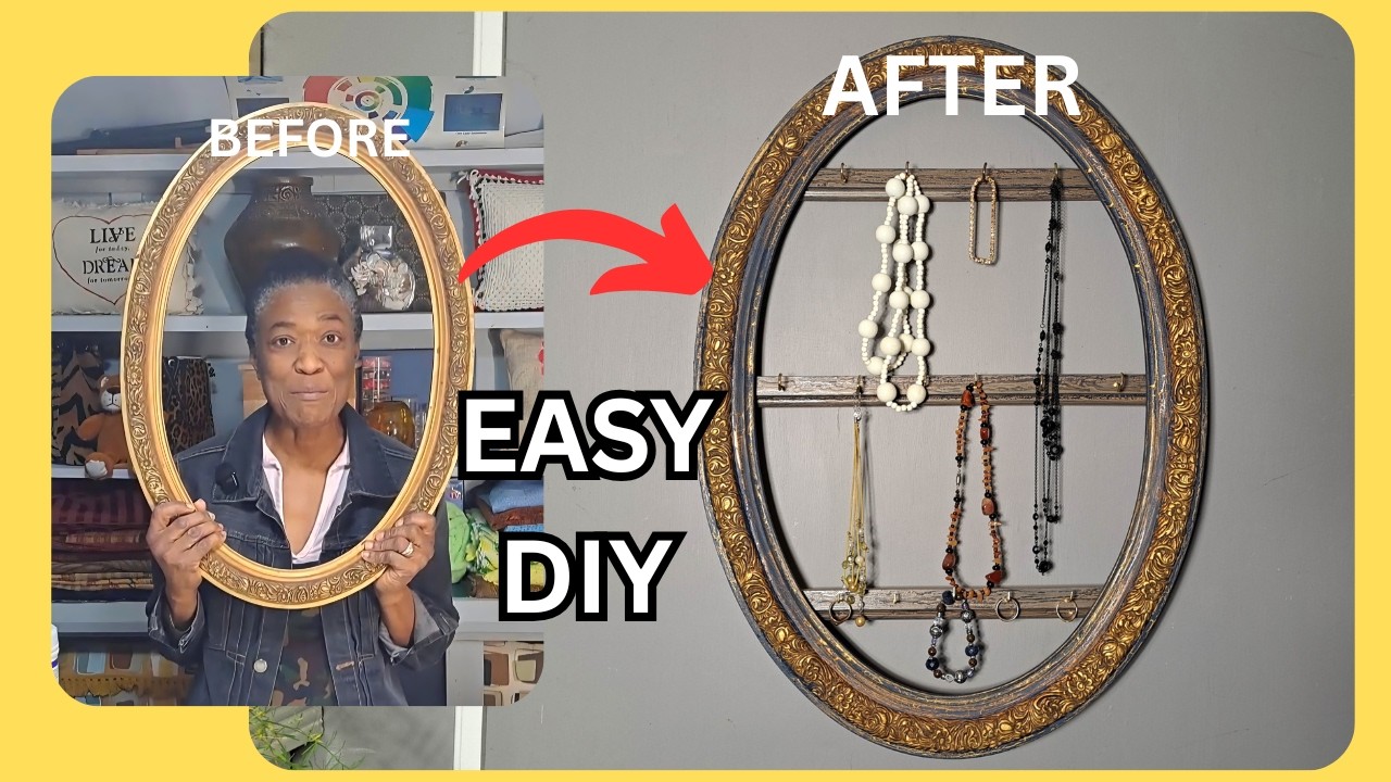 Turn a Thrifted Frame Into a Jewelry Organizer | Easy Step by Step DIY