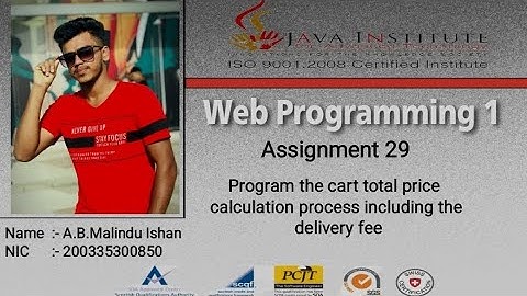 Program the cart total price calculation process | Web project | Task 29 | Java Institute