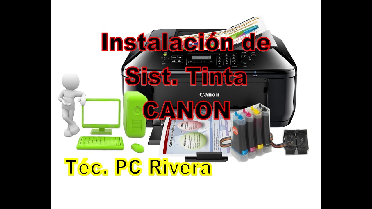 Tutorial como instalar sistema de tinta CANON MG2910, E402, E471 - YouTube