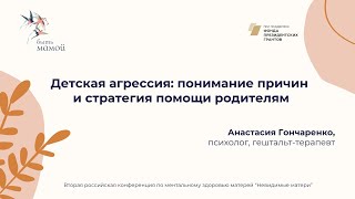 Детская агрессия: понимание причин и стратегия помощи родителям (Анастасия Гончаренко)