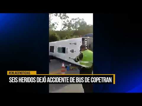 Seis heridos dejaron accidente de bus de Copetran