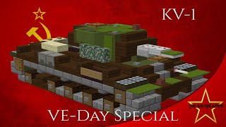 (V-E DAY Special)Minecraft WW2 Build Tutorial: KV-1