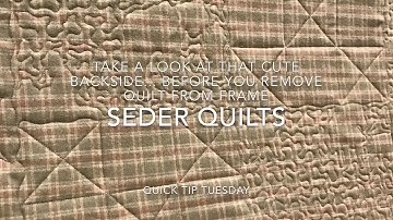 Inspect that Cute Backside Before you Unload it from the Quilt Frame~Quick Tip Tuesday with Paola Jo